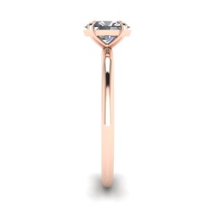 Bague Solitaire Diamant Ovale Classique Or Rose - Photo 2