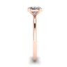 Bague Solitaire Diamant Ovale Classique Or Rose, Image 3