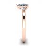 Bague Solitaire Diamant Poire Classique Or Rose, Image 3