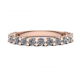 Bague 17 diamants en or rose 18 carats