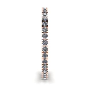 Petite bague d'éternité diamant classique en or rose 18 carats - Photo 2