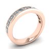 Bague Eternity Diamant Taille Princesse Or Rose, Image 4