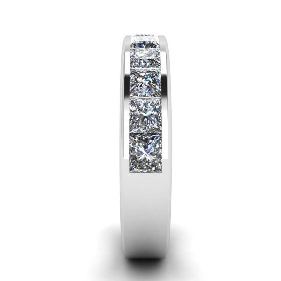 Bague Eternity Diamant Taille Princesse Or Blanc, More Image 1