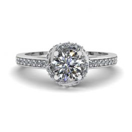 Bague en diamant de style torsadé