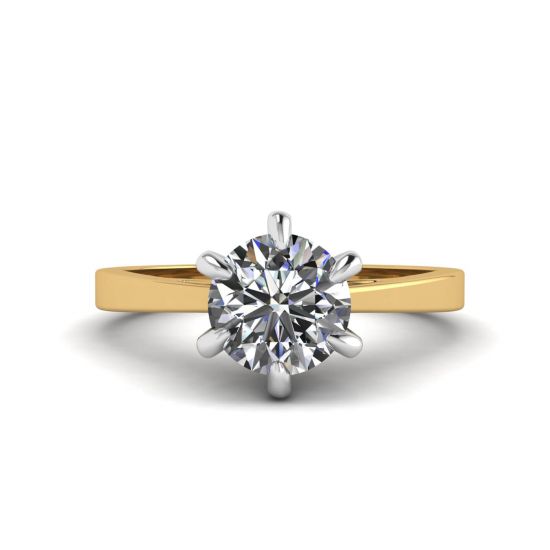 Bague de fiançailles en or mélangé avec diamant, Image 1