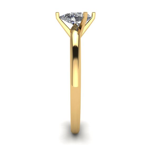 Solitaire Diamant Poire 6 griffes Or Jaune, More Image 1