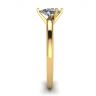 Solitaire Diamant Poire 6 griffes Or Jaune, Image 3