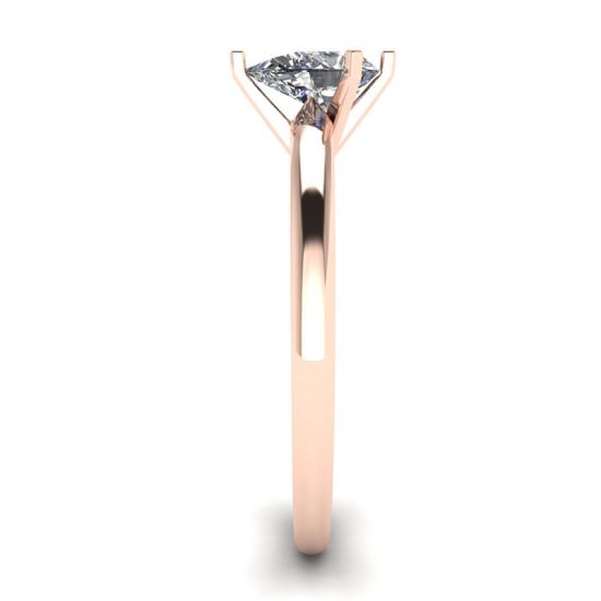 Solitaire Diamant Poire 6 griffes Or Rose, More Image 1