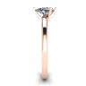 Solitaire Diamant Poire 6 griffes Or Rose, Image 3