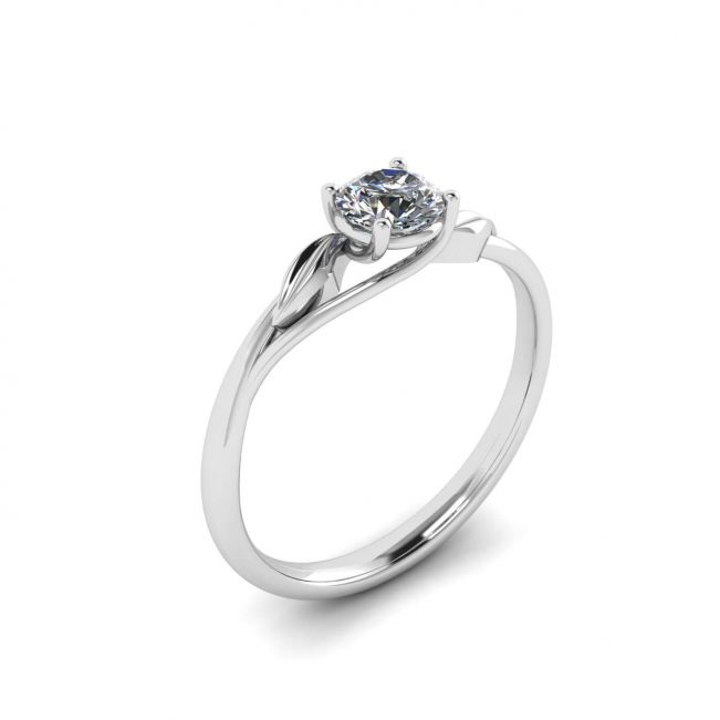 Bague de fiançailles en diamant inspiré de la nature - Photo 3