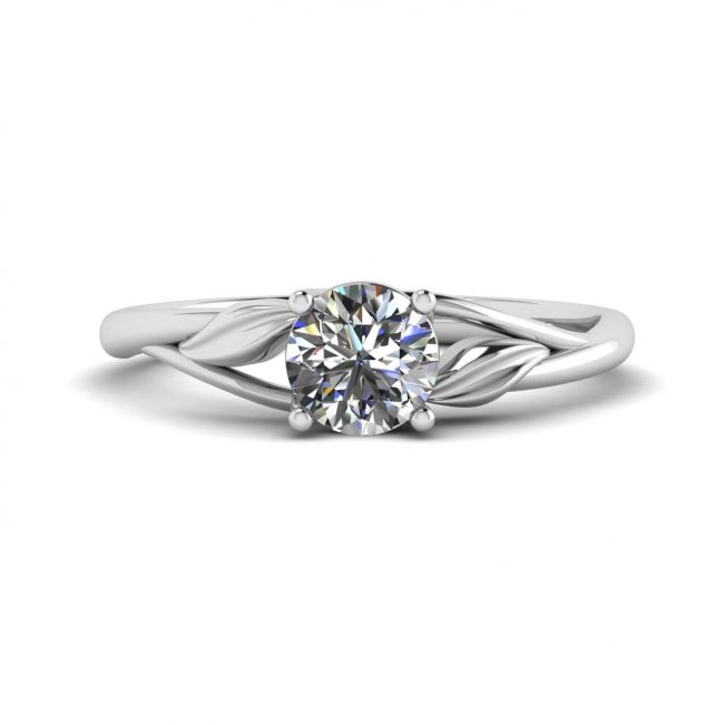 Bague de fiançailles en diamant inspiré de la nature