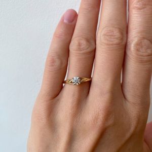 Bague de fiançailles en diamant inspiré de la nature - Photo 3
