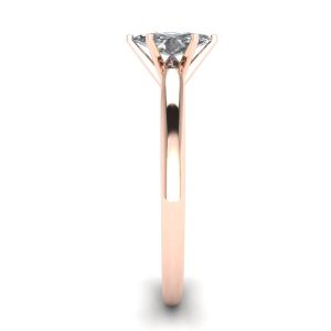 Bague de fiançailles rose avec diamant taille marquise - Photo 2