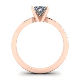 Bague Diamant Ovale Or Rose - Photo 1