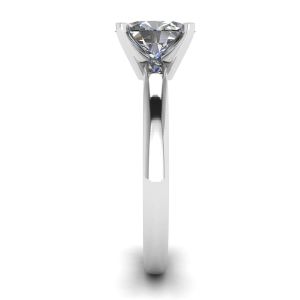 Bague Diamant Ovale Or Blanc - Photo 2