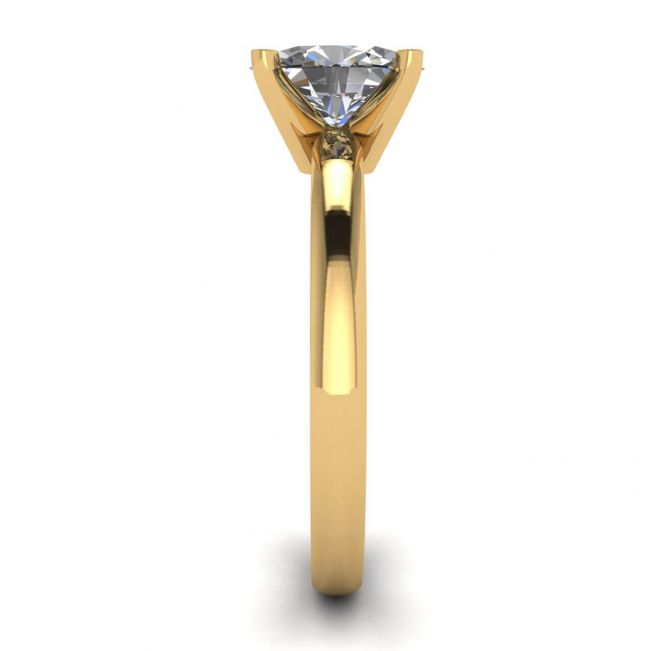 Bague diamant ovale en or jaune 18 carats - Photo 2