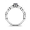 Bague Diamant Ovale Style Romantique Or Blanc, Image 2