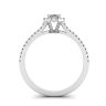 Bague Halo Diamant Taille Ovale, Image 2