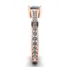 Bague en diamant princesse de style oriental avec pavé en or rose 18 carats, Image 3