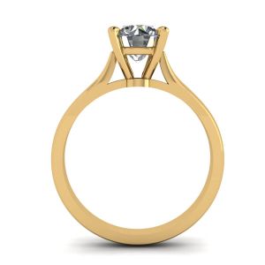 Bague en diamant classique avec un diamant en or jaune - Photo 1
