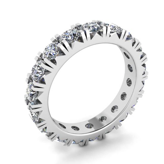 Bague Eternity Diamond 3 carats en or blanc 18 carats,  Agrandir l'image 4