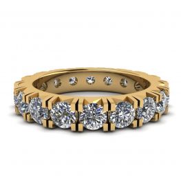 Bague Eternity Diamond 3 carats en or jaune 18 carats