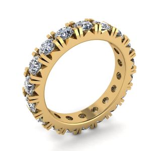 Bague Eternity Diamond 3 carats en or jaune 18 carats - Photo 3