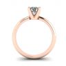 Bague Solitaire Diamant Forme V Or Rose, Image 2