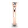 Bague Solitaire Diamant Forme V Or Rose, Image 3