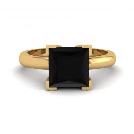 Bague Diamant Noir Or Jaune