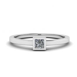 Petite Bague Diamant Princesse La Promesse