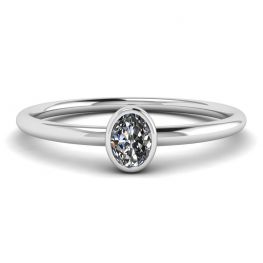 Petite Bague Diamant Ovale La Promesse