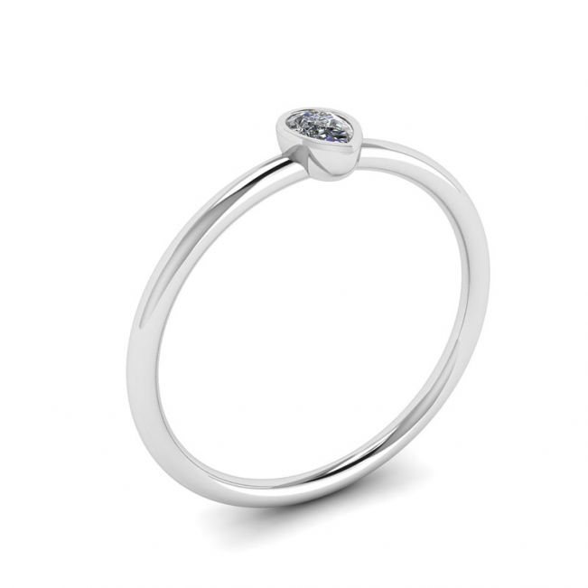 Petite Bague Diamant Poire La Promesse - Photo 3