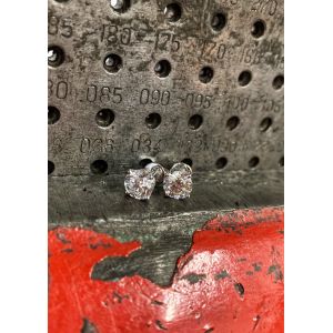 Boucles d'Oreilles Diamant Rond Parfait Or Jaune - Photo 5