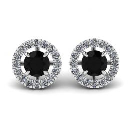 Clous en diamant noir de 5 mm avec vestes Halo amovibles