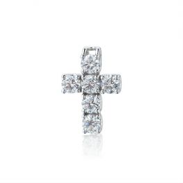 Collier Croix avec 6 Diamants