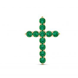 Pendentif Croix d'Émeraude