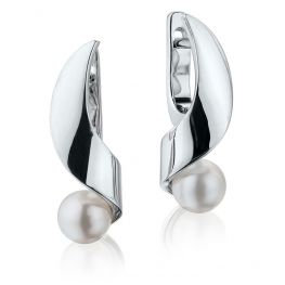 Petites Boucles d'Oreilles avec Perles de Mer - Collection Ruban